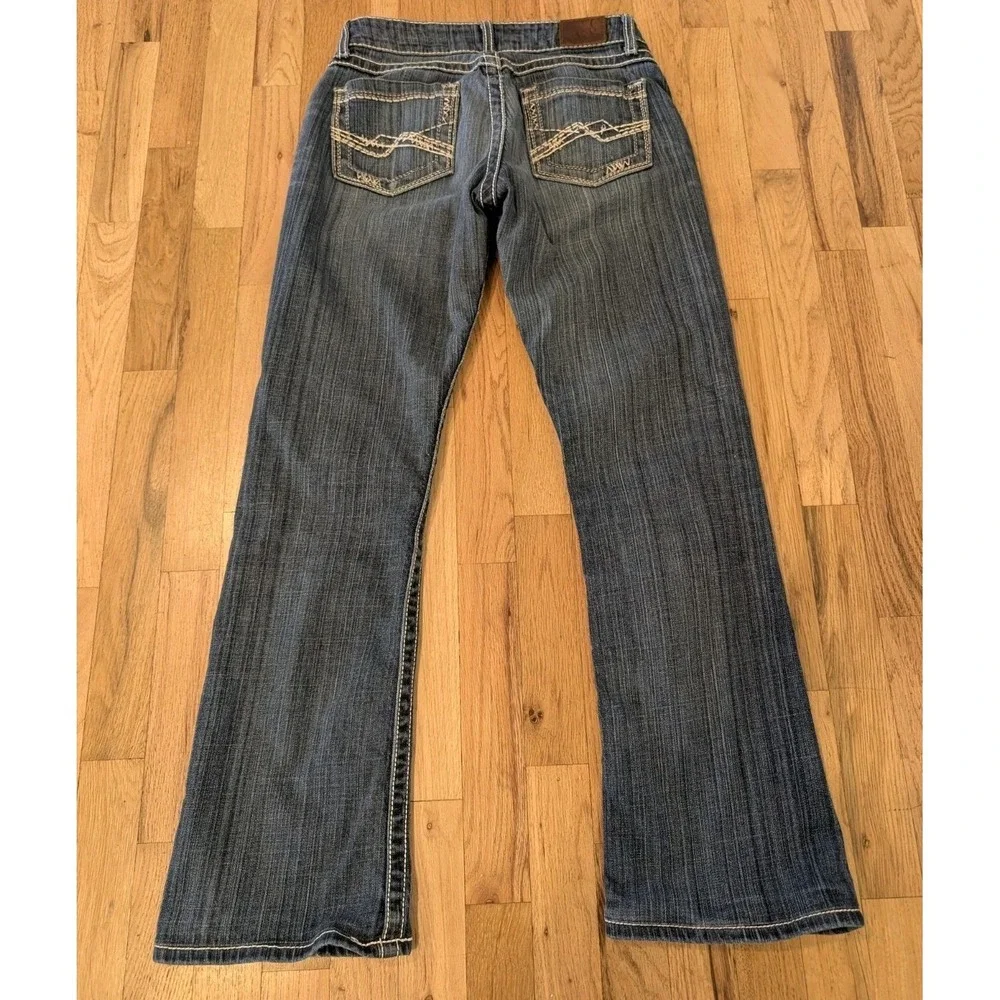 BKE Buckle Culture Low Rise Boot Cut Stretch Denim Jeans Women's Size 28 /30.5 - Picture 2 of 13